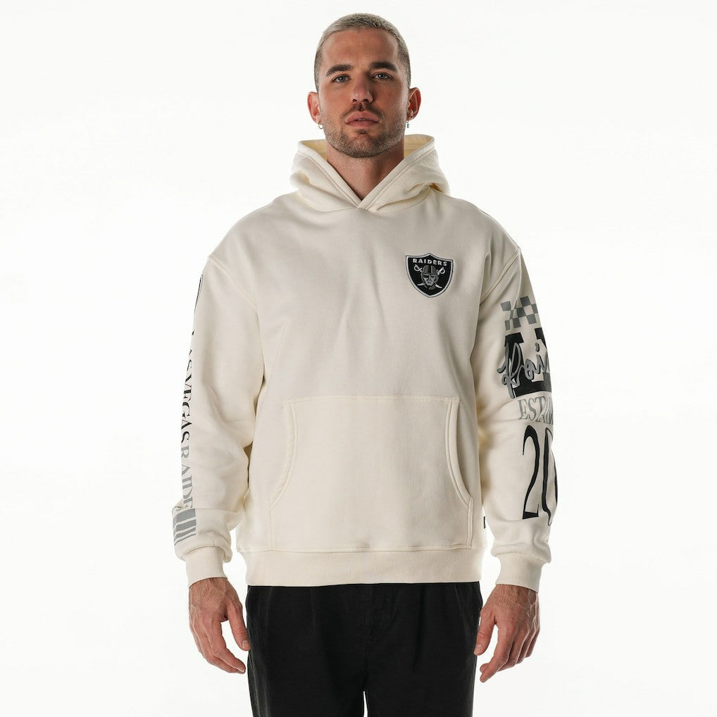 Las Vegas Raiders  The Wild Collective Unisex Stacked Graphic Sleeve Fleece Hoodie