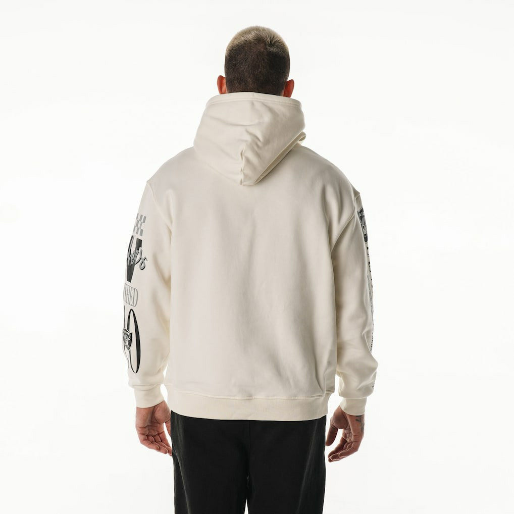 Las Vegas Raiders  The Wild Collective Unisex Stacked Graphic Sleeve Fleece Hoodie