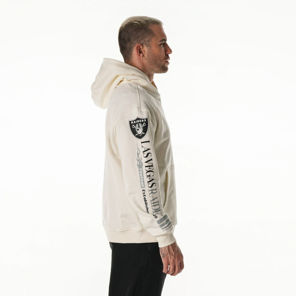 Las Vegas Raiders  The Wild Collective Unisex Stacked Graphic Sleeve Fleece Hoodie
