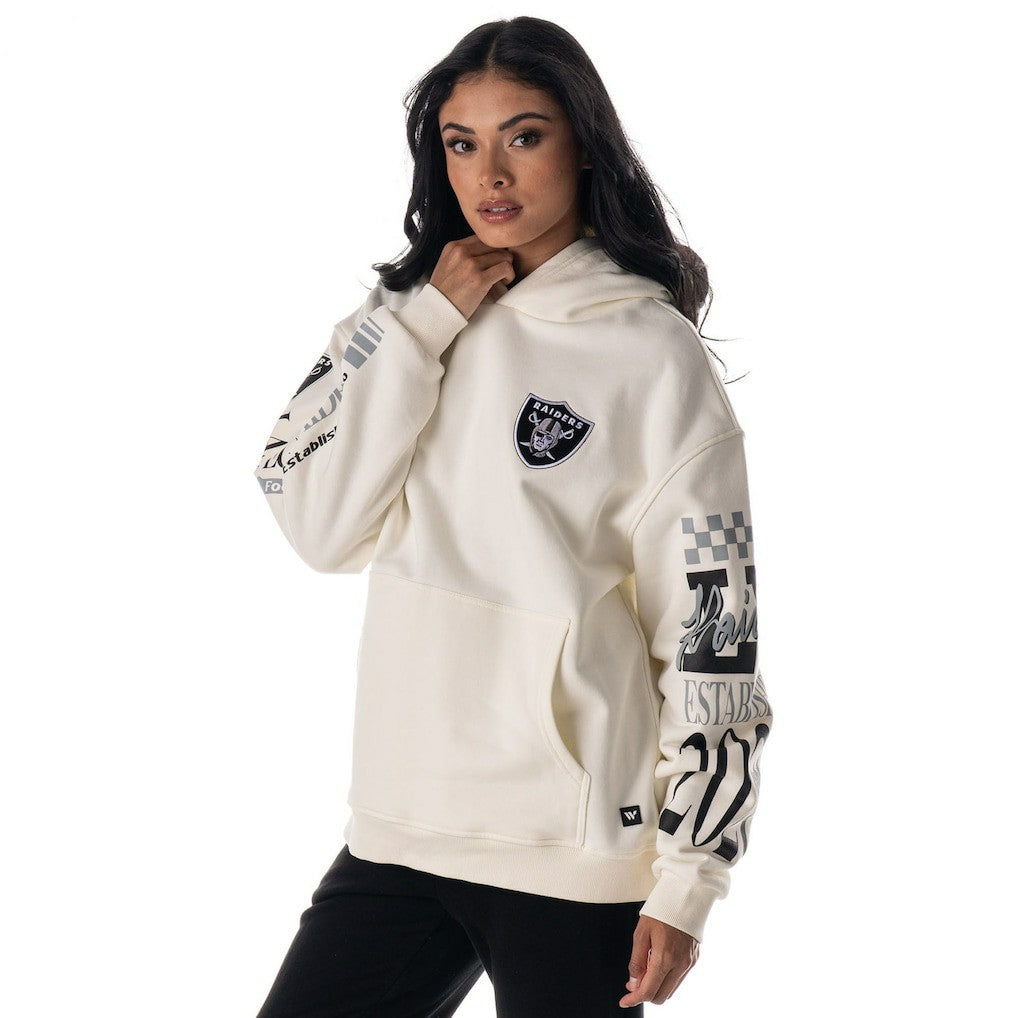 Las Vegas Raiders  The Wild Collective Unisex Stacked Graphic Sleeve Fleece Hoodie