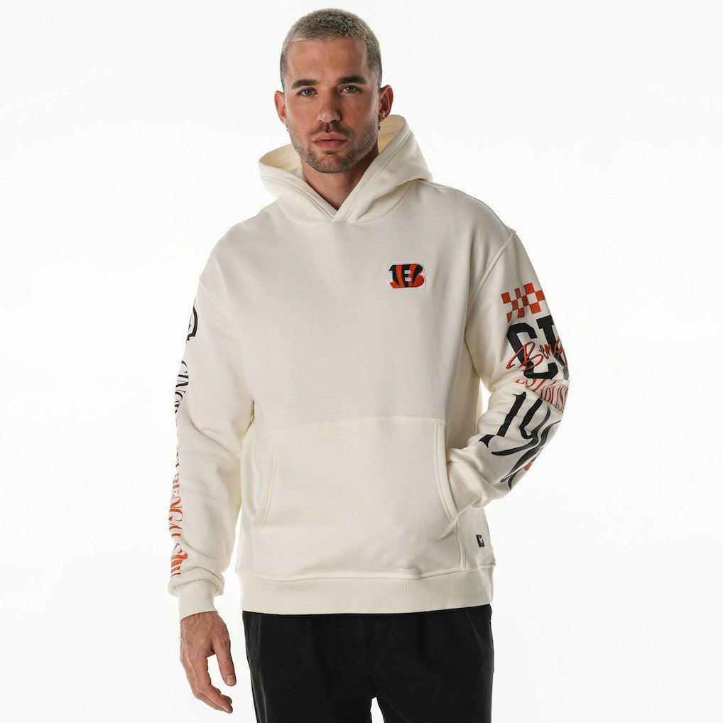 Cincinnati Bengals  The Wild Collective Unisex Stacked Graphic Sleeve Fleece Hoodie