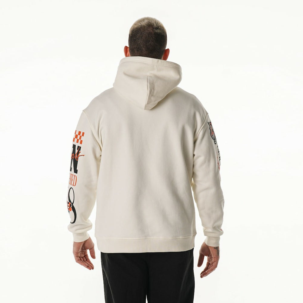 Cincinnati Bengals  The Wild Collective Unisex Stacked Graphic Sleeve Fleece Hoodie