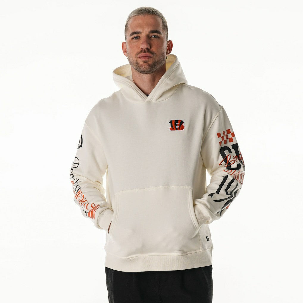 Cincinnati Bengals  The Wild Collective Unisex Stacked Graphic Sleeve Fleece Hoodie