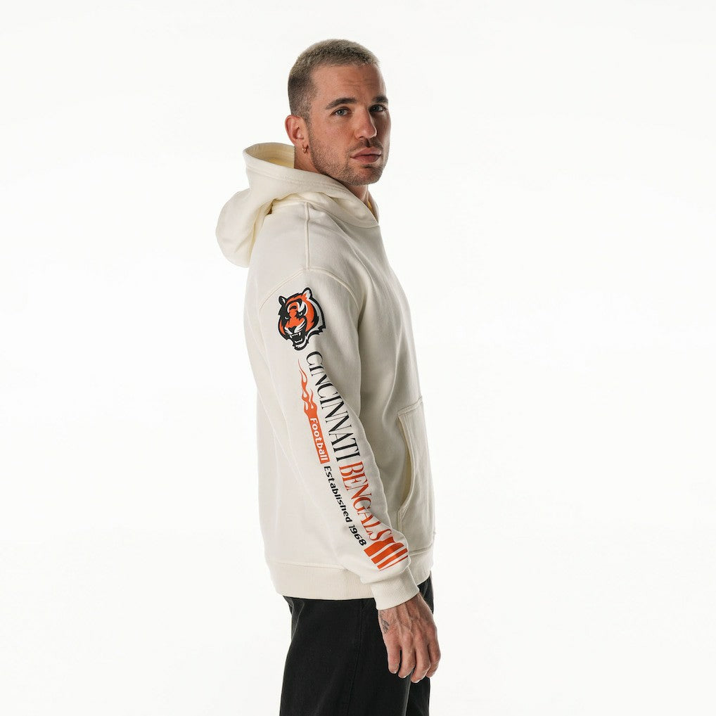 Cincinnati Bengals  The Wild Collective Unisex Stacked Graphic Sleeve Fleece Hoodie