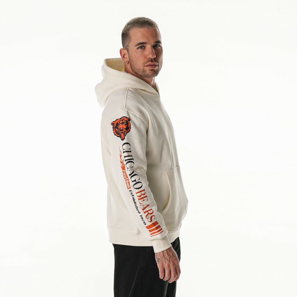 Chicago Bears  The Wild Collective Unisex Stacked Graphic Sleeve Fleece Hoodie