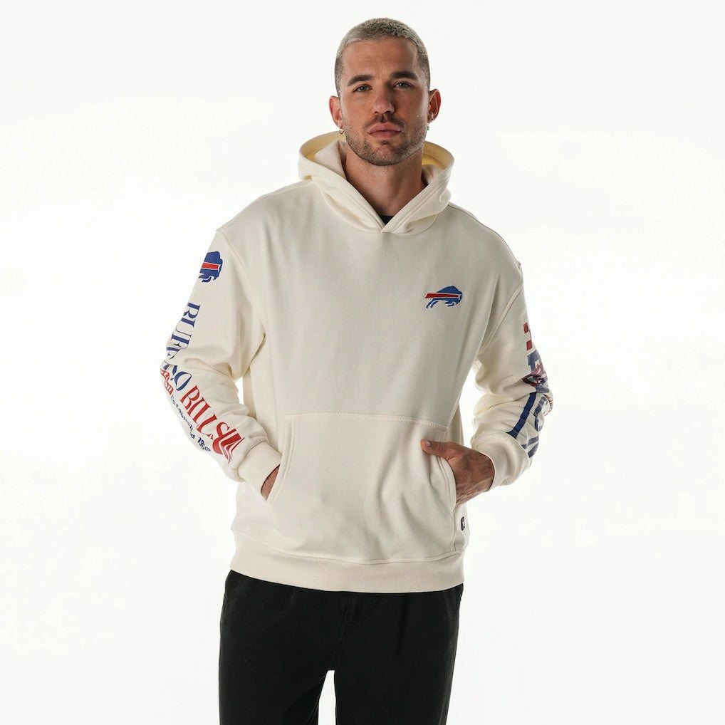 Buffalo Bills  The Wild Collective Unisex Stacked Graphic Sleeve Fleece Hoodie
