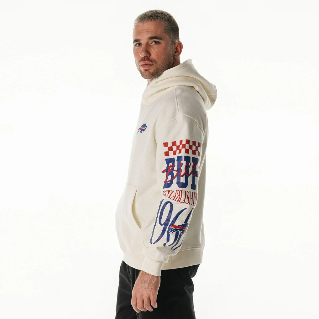 Buffalo Bills  The Wild Collective Unisex Stacked Graphic Sleeve Fleece Hoodie
