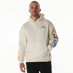 Los Angeles Chargers  The Wild Collective Unisex Stacked Graphic Sleeve Fleece Hoodie