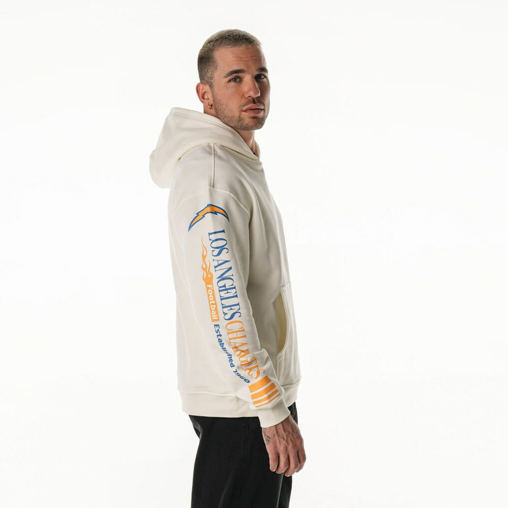 Los Angeles Chargers  The Wild Collective Unisex Stacked Graphic Sleeve Fleece Hoodie