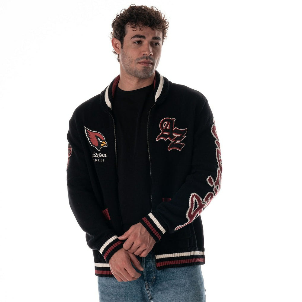Arizona Cardinals  The Wild Collective Unisex Jacquard Full-Zip Sweater