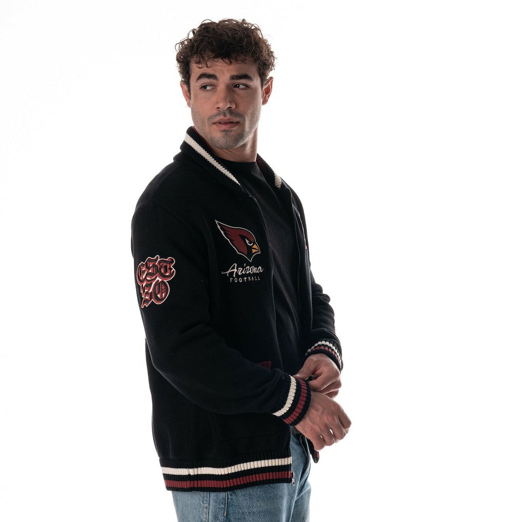 Arizona Cardinals  The Wild Collective Unisex Jacquard Full-Zip Sweater