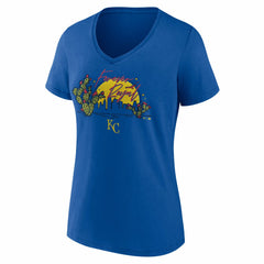 Kansas City Royals Women's Forever Royal Cactus V-Neck T-Shirt | MLB Discount