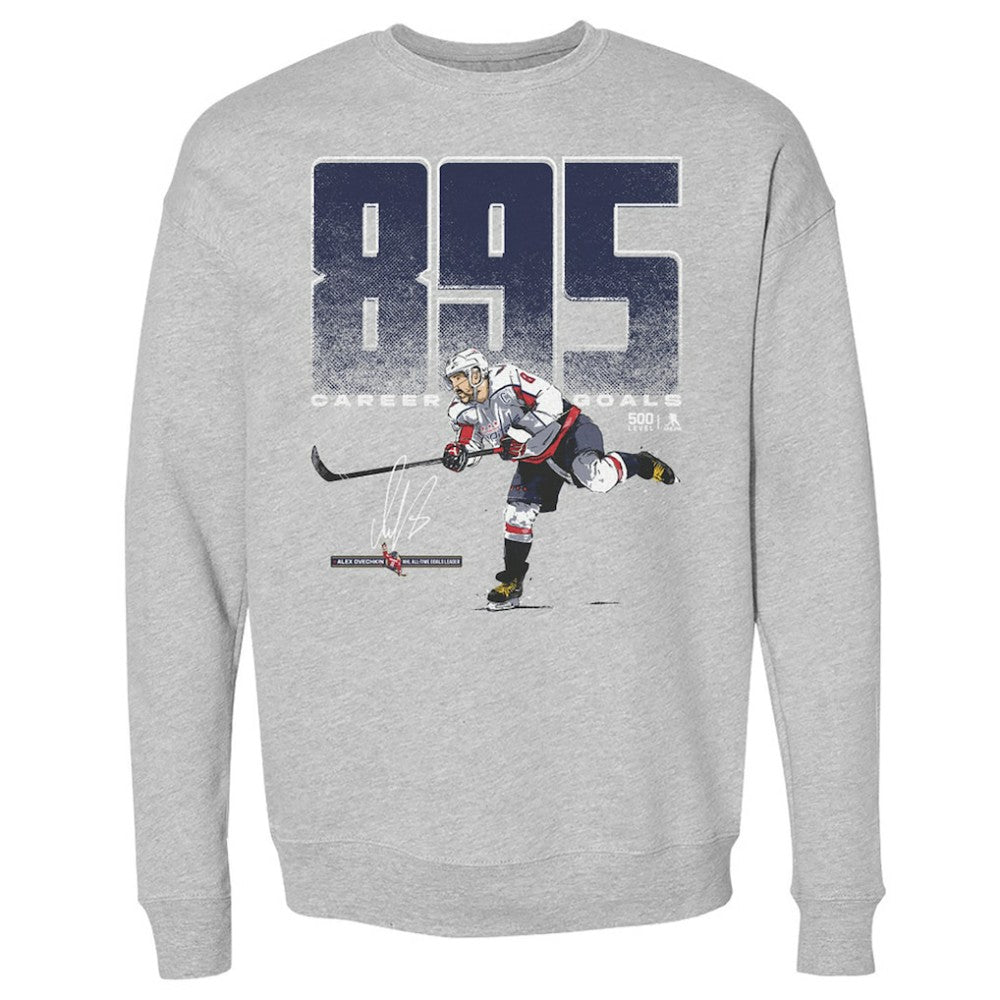 Alexander Ovechkin Washington Capitals 500 Level NHL All-Time Leading Goal Scorer Bold Pullover Sweatshirt On Sale