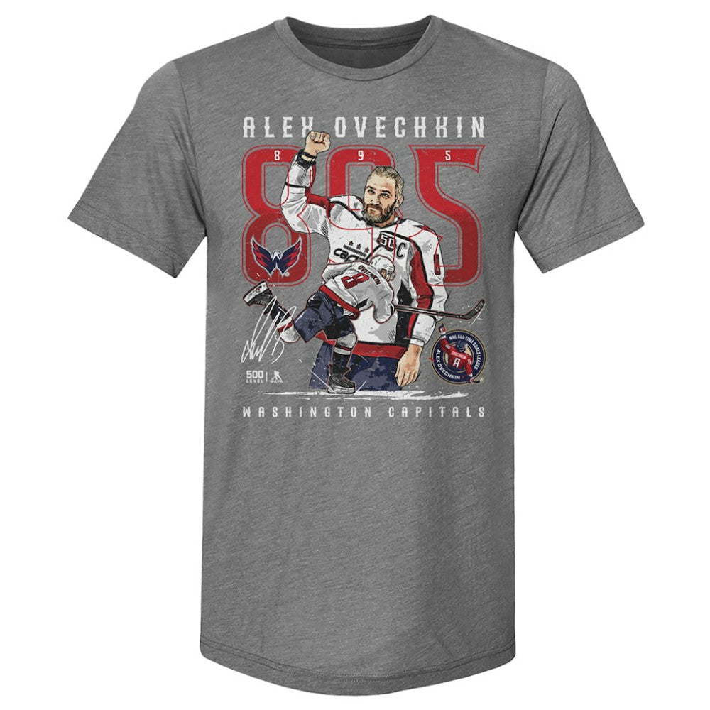 Alexander Ovechkin Washington Capitals 500 Level NHL All-Time Leading Goal Scorer Tri-Blend The Shot T-Shirt Discount