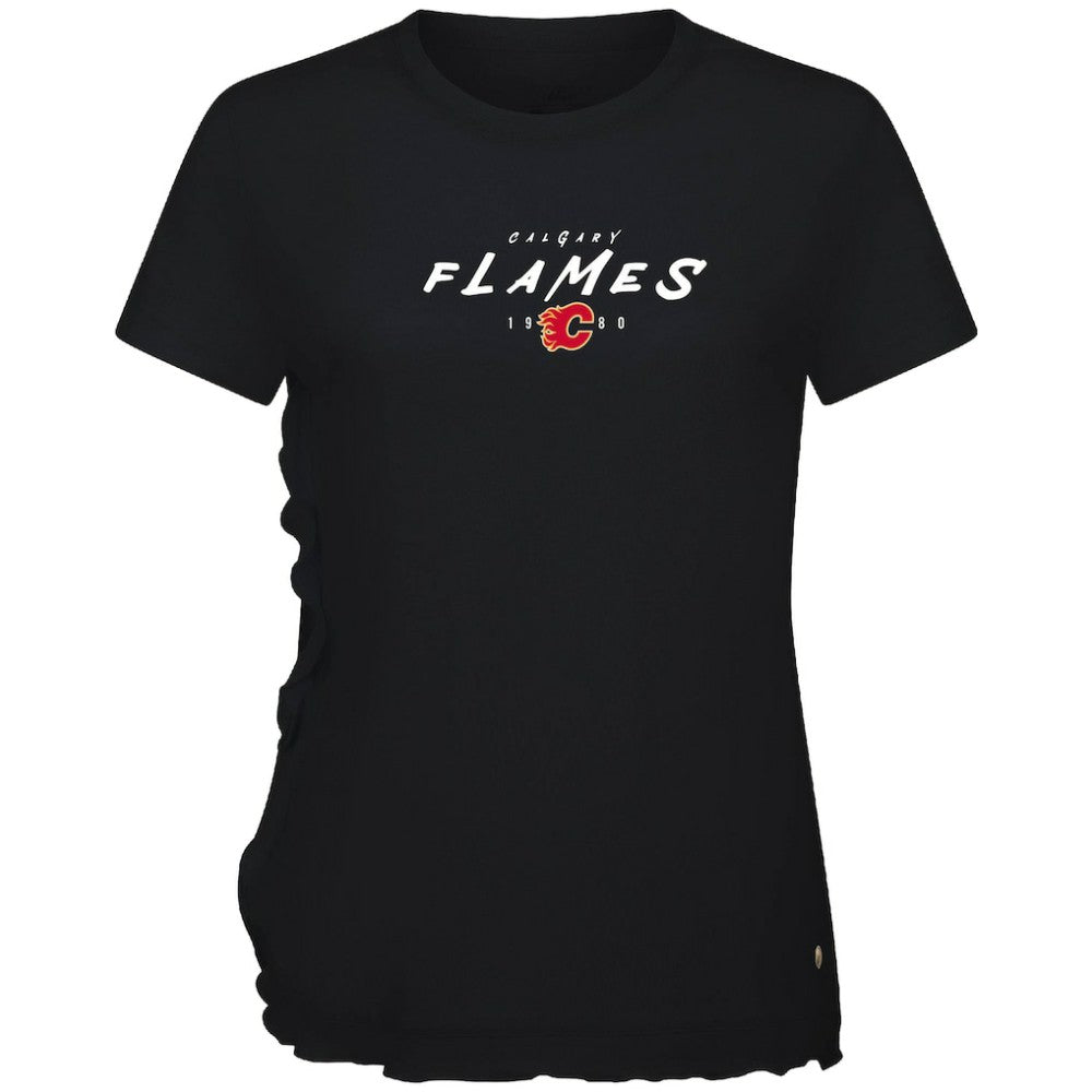 Calgary Flames Levelwear Women's Airflow Scratched T-Shirt Outlet
