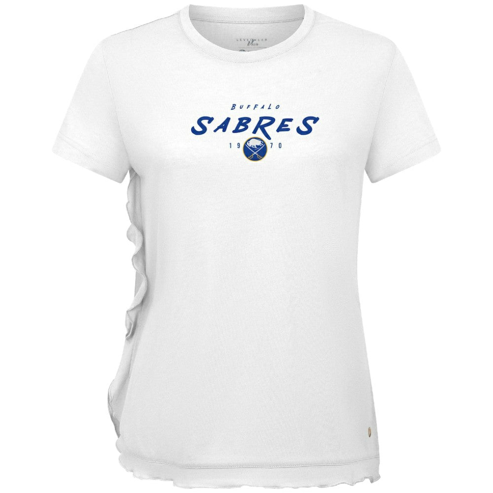 Buffalo Sabres Levelwear Women's Airflow Scratched T-Shirt On Sale