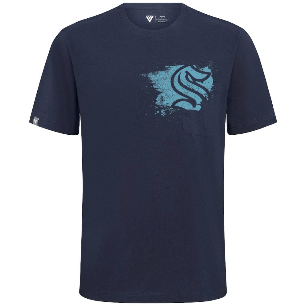 Seattle Kraken Levelwear Focal Blasted T-Shirt Discount