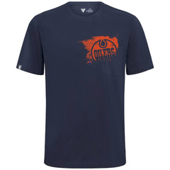 Edmonton Oilers Levelwear Focal Blasted T-Shirt Discount