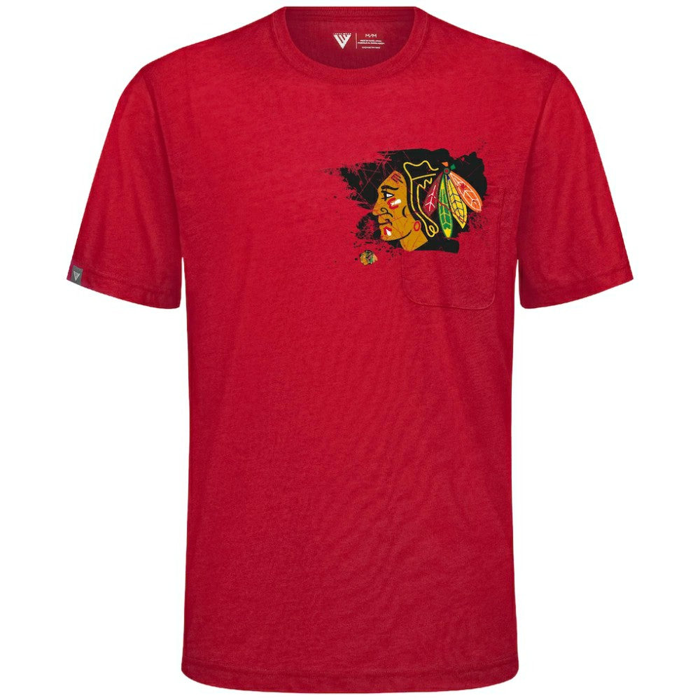 Chicago Blackhawks Levelwear Focal Blasted T-Shirt Discount