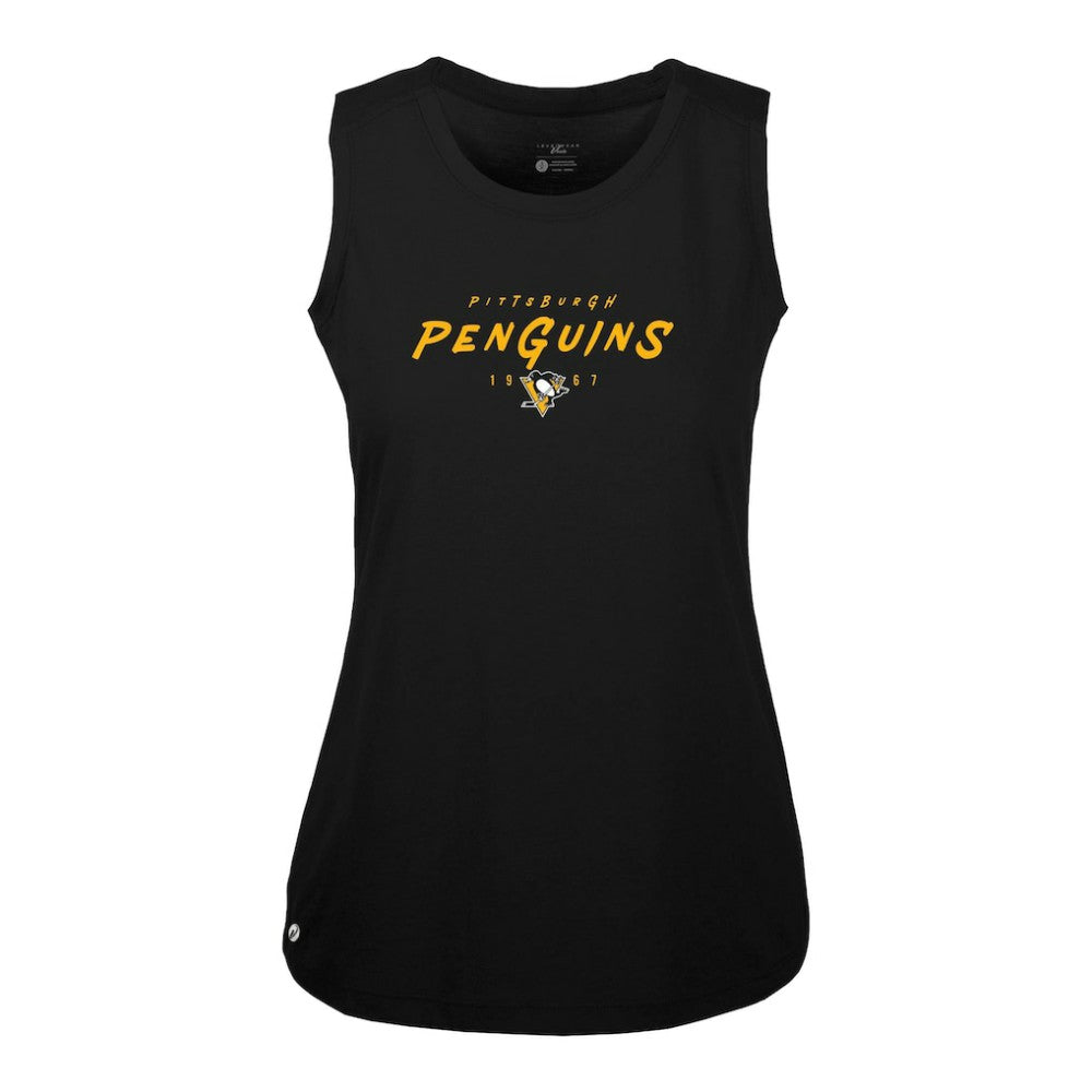 Pittsburgh Penguins Levelwear Women's Macy Scratched Tank Top For Sale