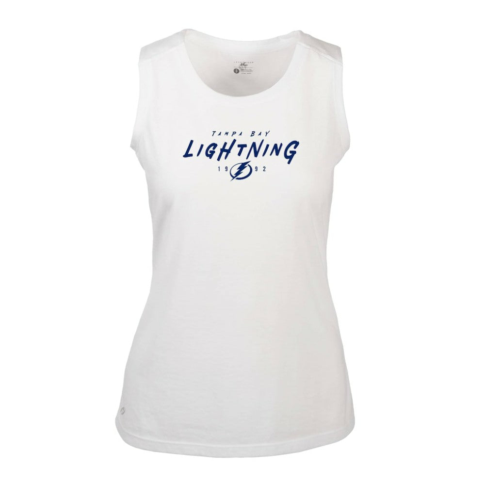 Tampa Bay Lightning Levelwear Women's Macy Scratched Tank Top Discount
