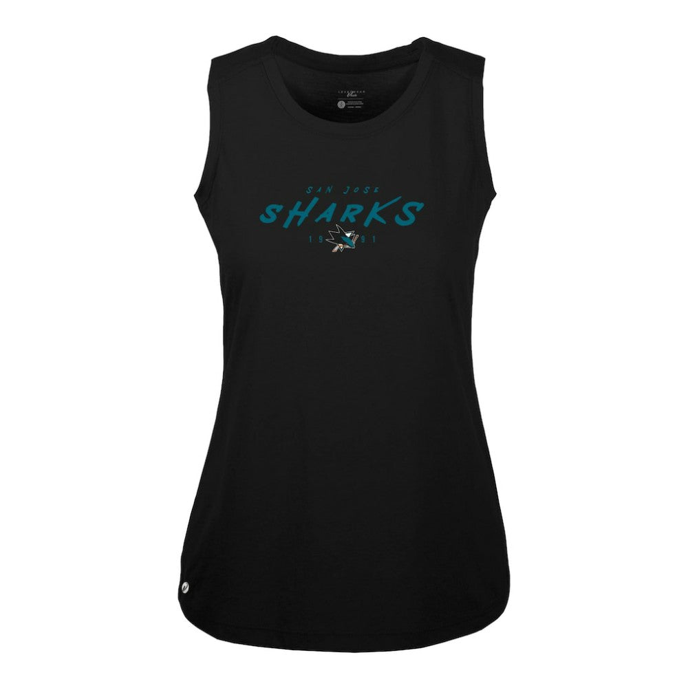 San Jose Sharks Levelwear Women's Macy Scratched Tank Top On Sale