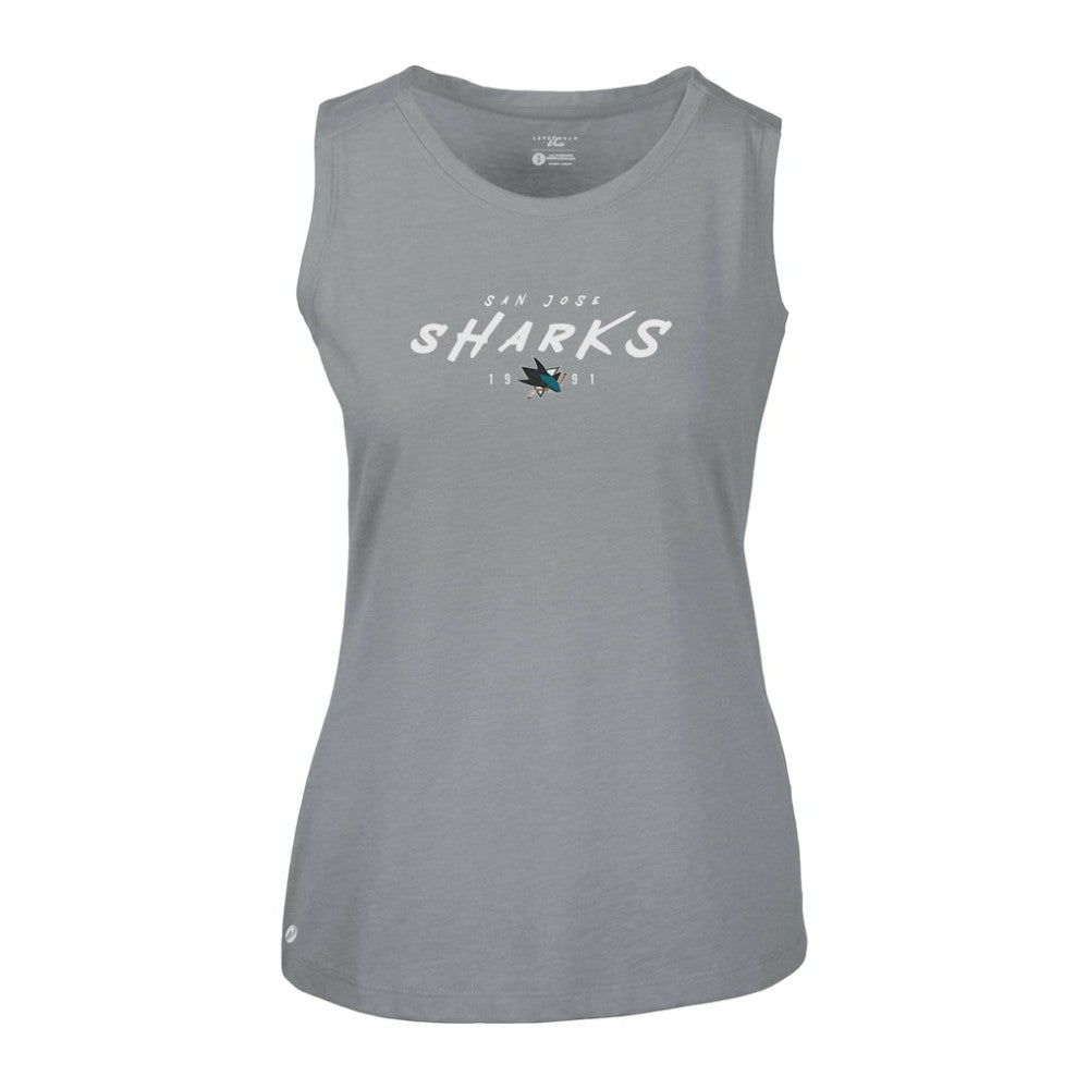 San Jose Sharks Levelwear Women's Macy Scratched Tank Top On Sale