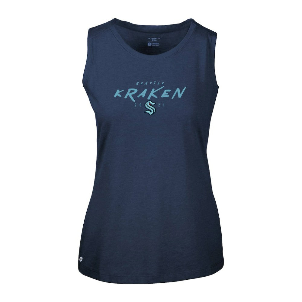 Seattle Kraken Levelwear Women's Macy Scratched Tank Top On Sale