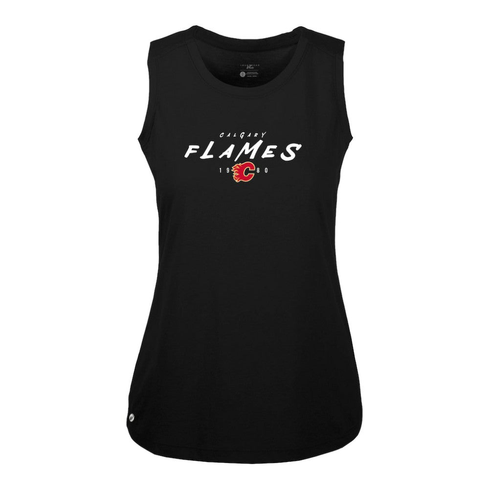 Calgary Flames Levelwear Women's Macy Scratched Tank Top Discount