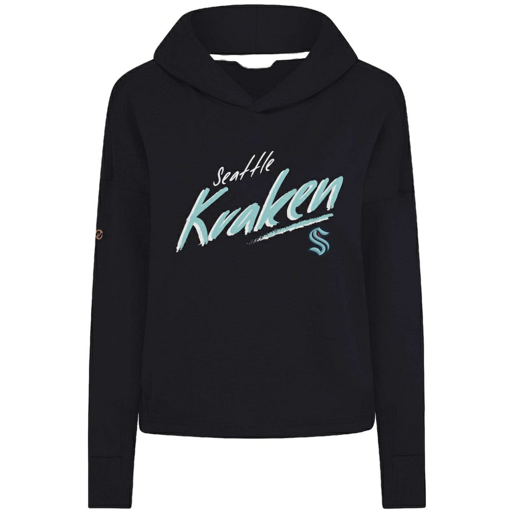 Seattle Kraken Levelwear Women's Sweet Sizzle Tri-Blend Cropped Pullover Hoodie On Sale