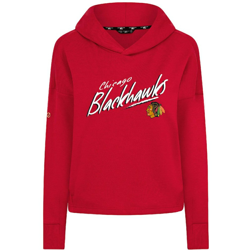 Chicago Blackhawks Levelwear Women's Sweet Sizzle Tri-Blend Cropped Pullover Hoodie Discount