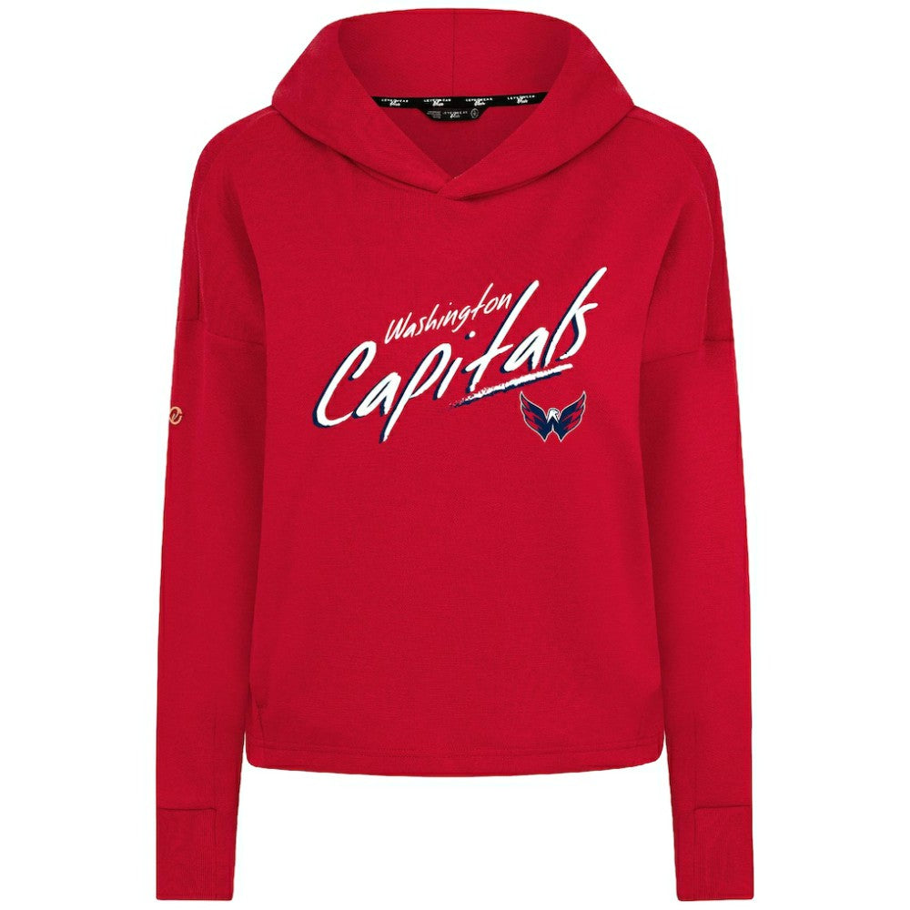 Washington Capitals Levelwear Women's Sweet Sizzle Tri-Blend Cropped Pullover Hoodie Discount