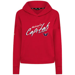Washington Capitals Levelwear Women's Sweet Sizzle Tri-Blend Cropped Pullover Hoodie Discount