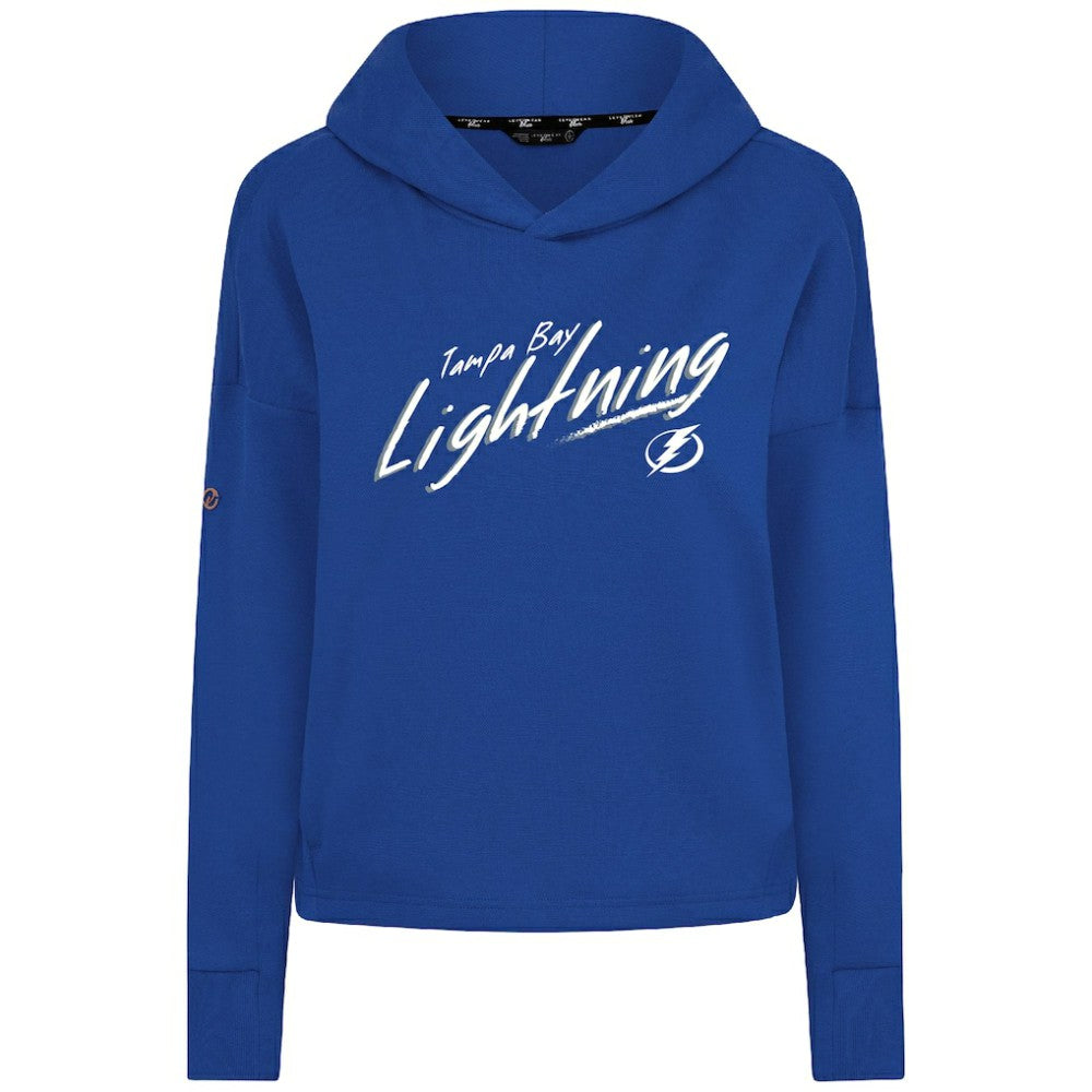 Tampa Bay Lightning Levelwear Women's Sweet Sizzle Tri-Blend Cropped Pullover Hoodie On Sale