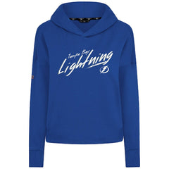 Tampa Bay Lightning Levelwear Women's Sweet Sizzle Tri-Blend Cropped Pullover Hoodie On Sale