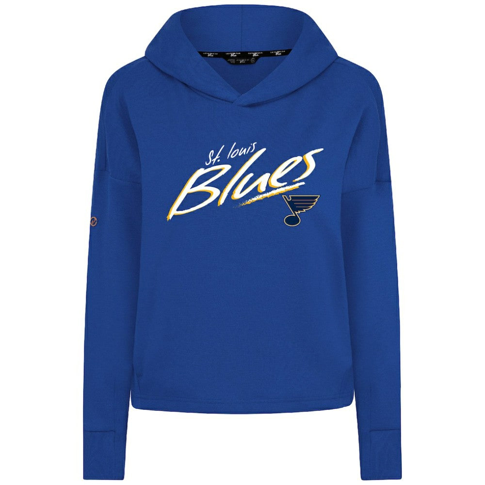 St. Louis Blues Levelwear Women's Sweet Sizzle Tri-Blend Cropped Pullover Hoodie Outlet