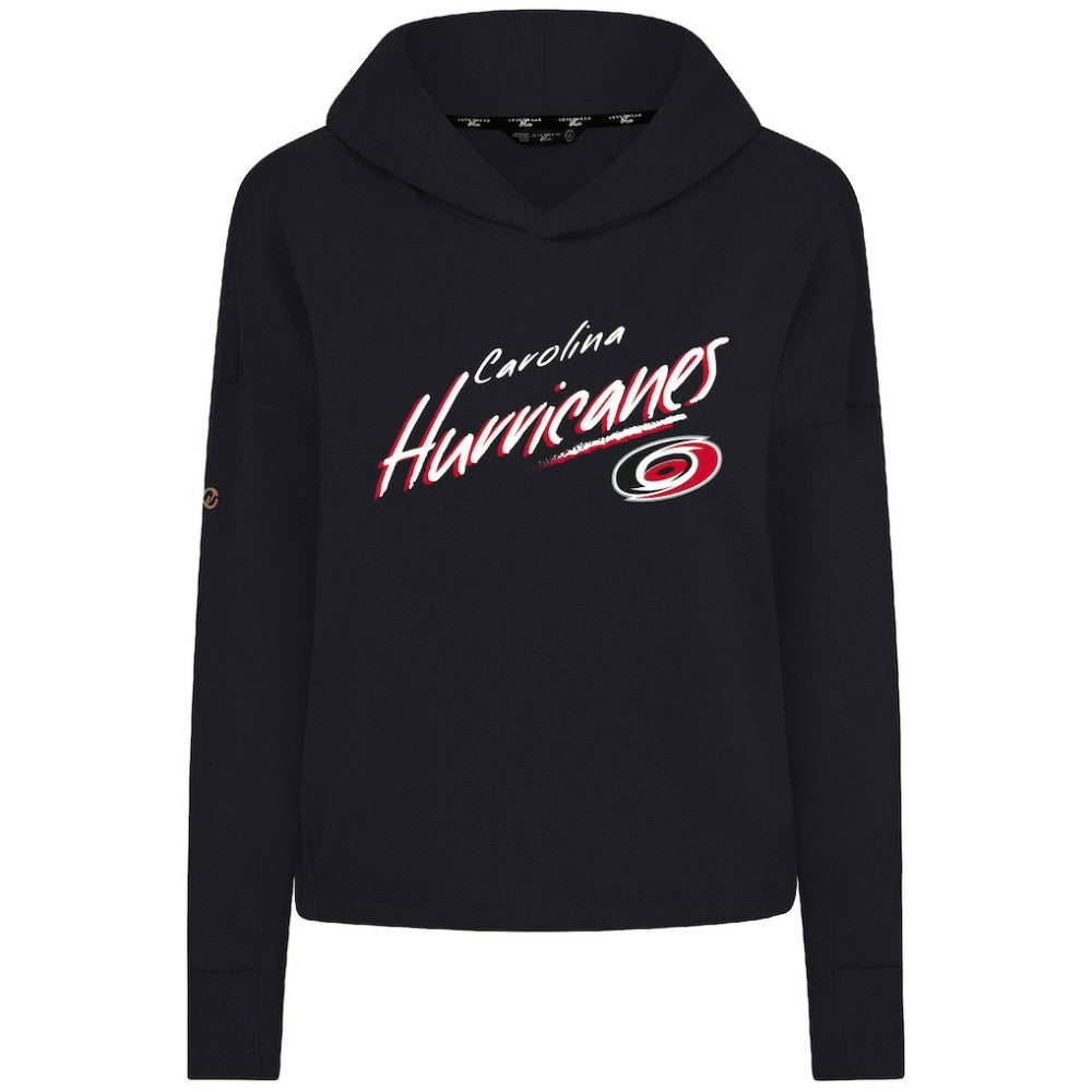 Carolina Hurricanes Levelwear Women's Sweet Sizzle Tri-Blend Cropped Pullover Hoodie Outlet