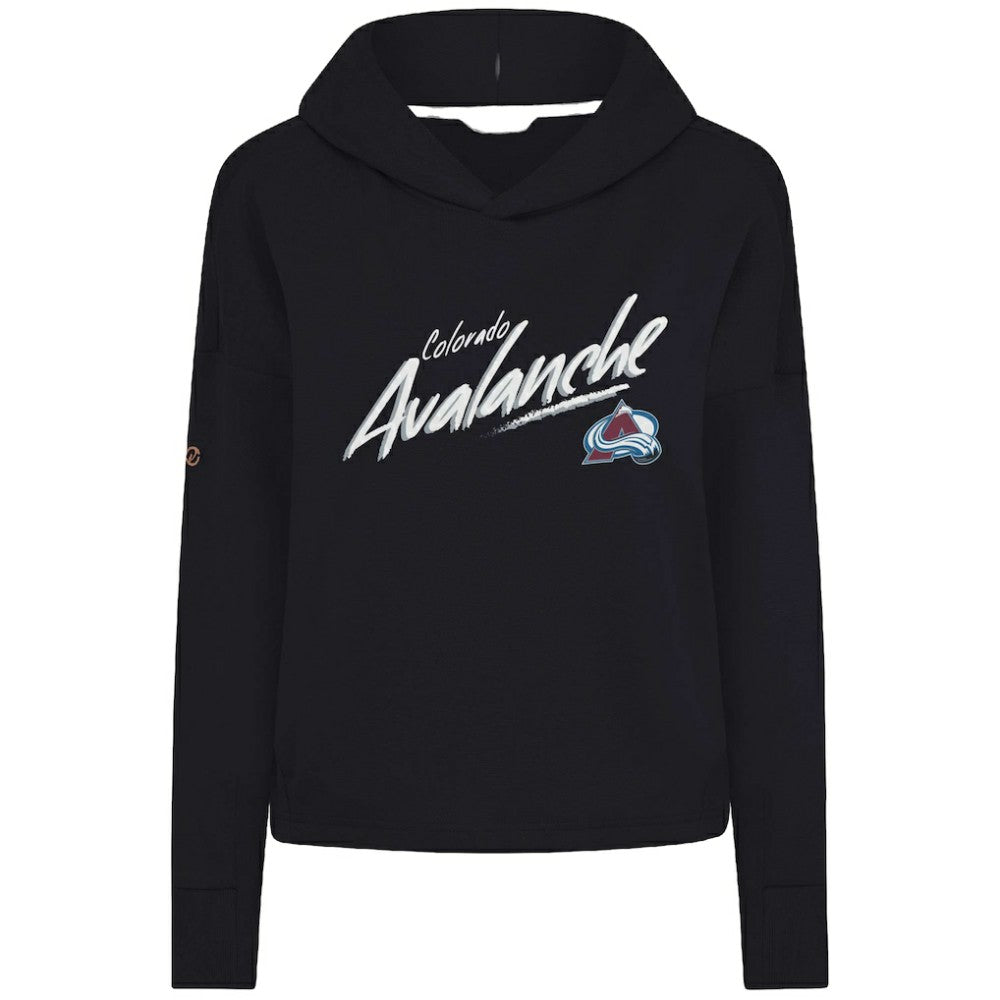 Colorado Avalanche Levelwear Women's Sweet Sizzle Tri-Blend Cropped Pullover Hoodie Online