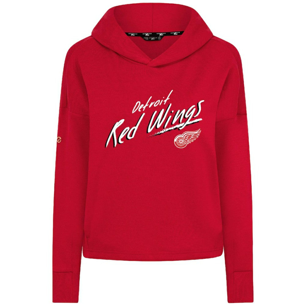 Detroit Red Wings Levelwear Women's Sweet Sizzle Tri-Blend Cropped Pullover Hoodie Sale