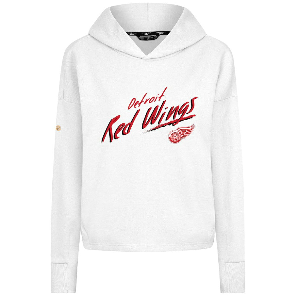 Detroit Red Wings Levelwear Women's Sweet Sizzle Tri-Blend Cropped Pullover Hoodie Discount