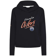 Edmonton Oilers Levelwear Women's Sweet Sizzle Tri-Blend Cropped Pullover Hoodie Outlet