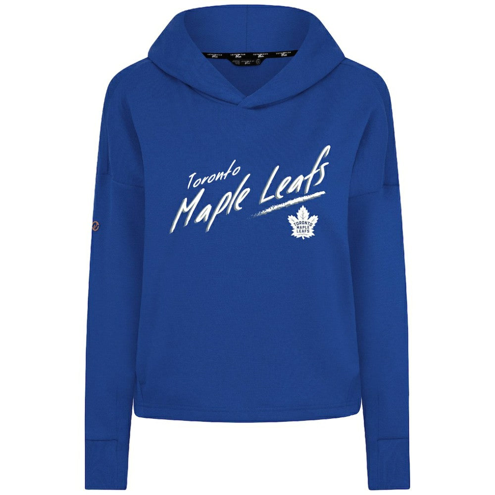 Toronto Maple Leafs Levelwear Women's Sweet Sizzle Tri-Blend Cropped Pullover Hoodie Outlet