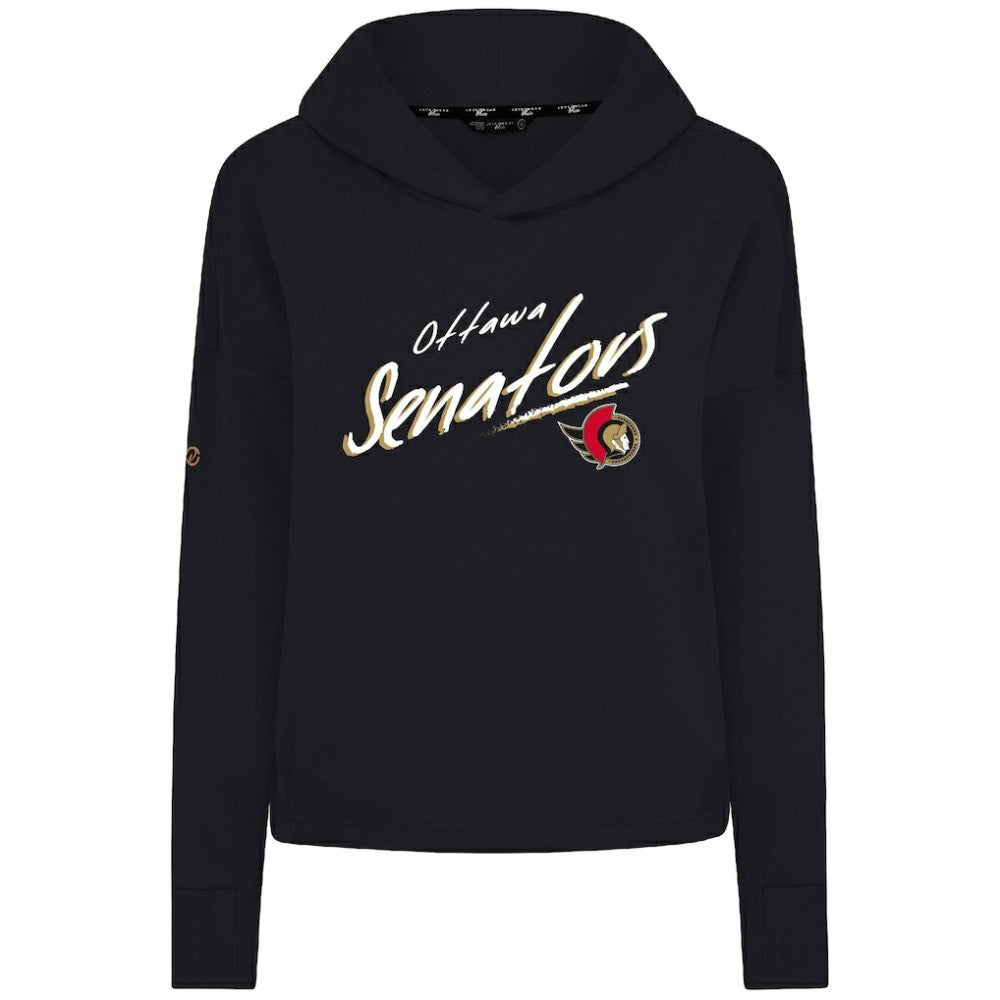 Ottawa Senators Levelwear Women's Sweet Sizzle Tri-Blend Cropped Pullover Hoodie Outlet