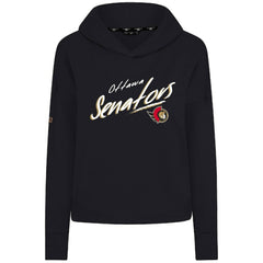Ottawa Senators Levelwear Women's Sweet Sizzle Tri-Blend Cropped Pullover Hoodie Outlet