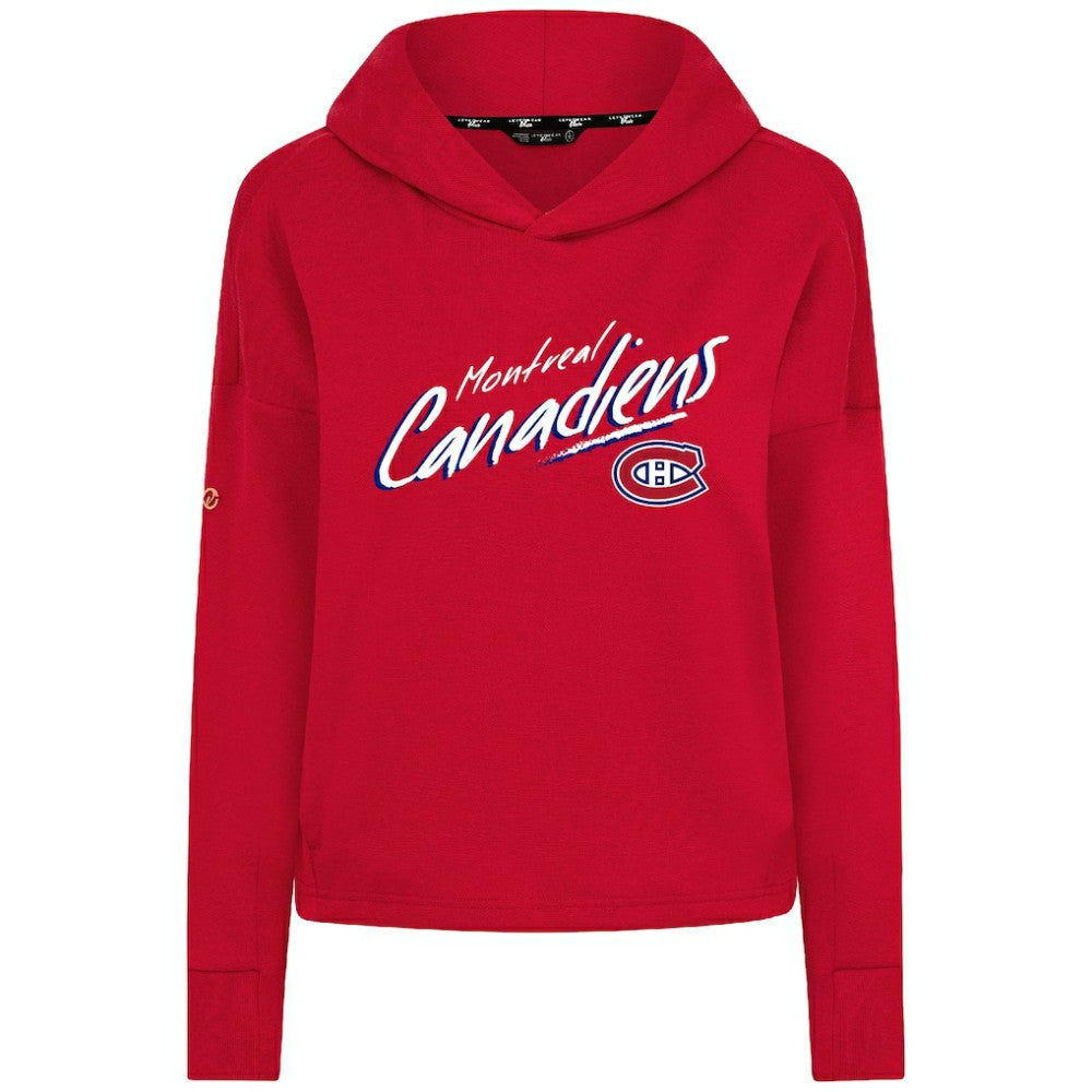 Montreal Canadiens Levelwear Women's Sweet Sizzle Tri-Blend Cropped Pullover Hoodie Discount