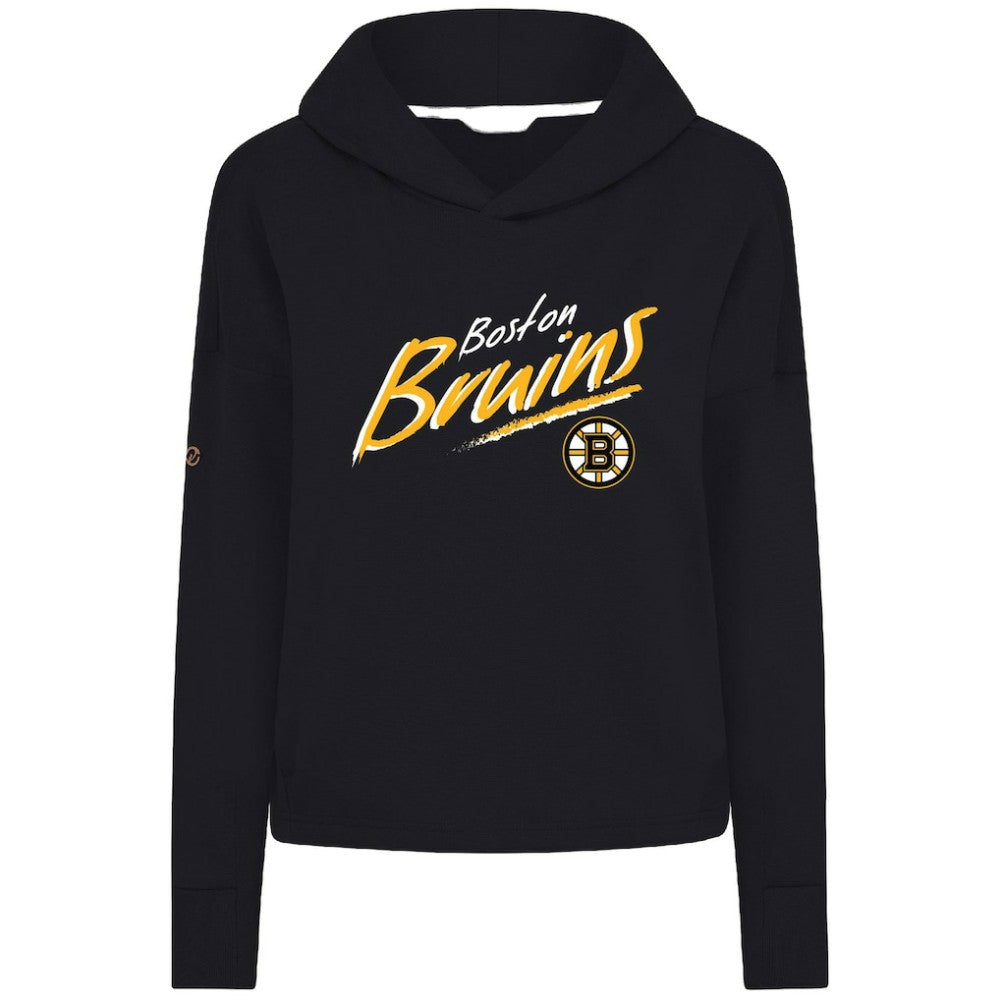 Boston Bruins Levelwear Women's Sweet Sizzle Tri-Blend Cropped Pullover Hoodie Online