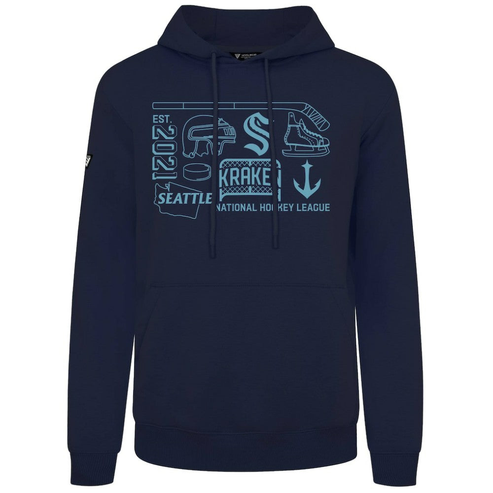 Seattle Kraken Levelwear Podium Campaign Pullover Hoodie Outlet