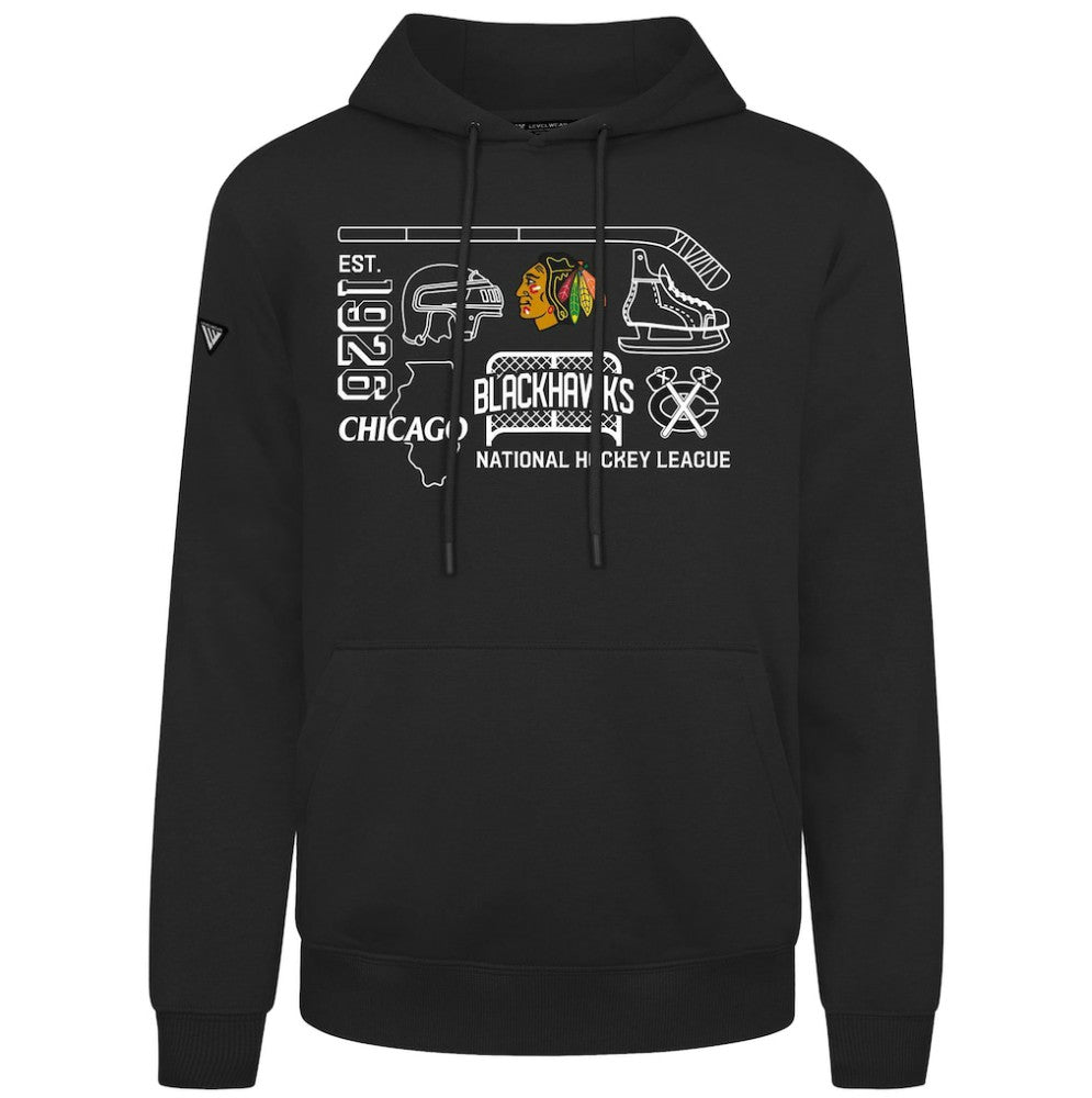 Chicago Blackhawks Levelwear Podium Campaign Pullover Hoodie On Sale