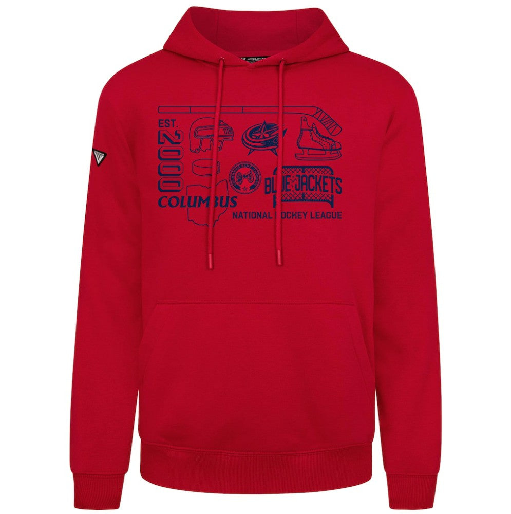 Columbus Blue Jackets Levelwear Podium Campaign Pullover Hoodie On Sale
