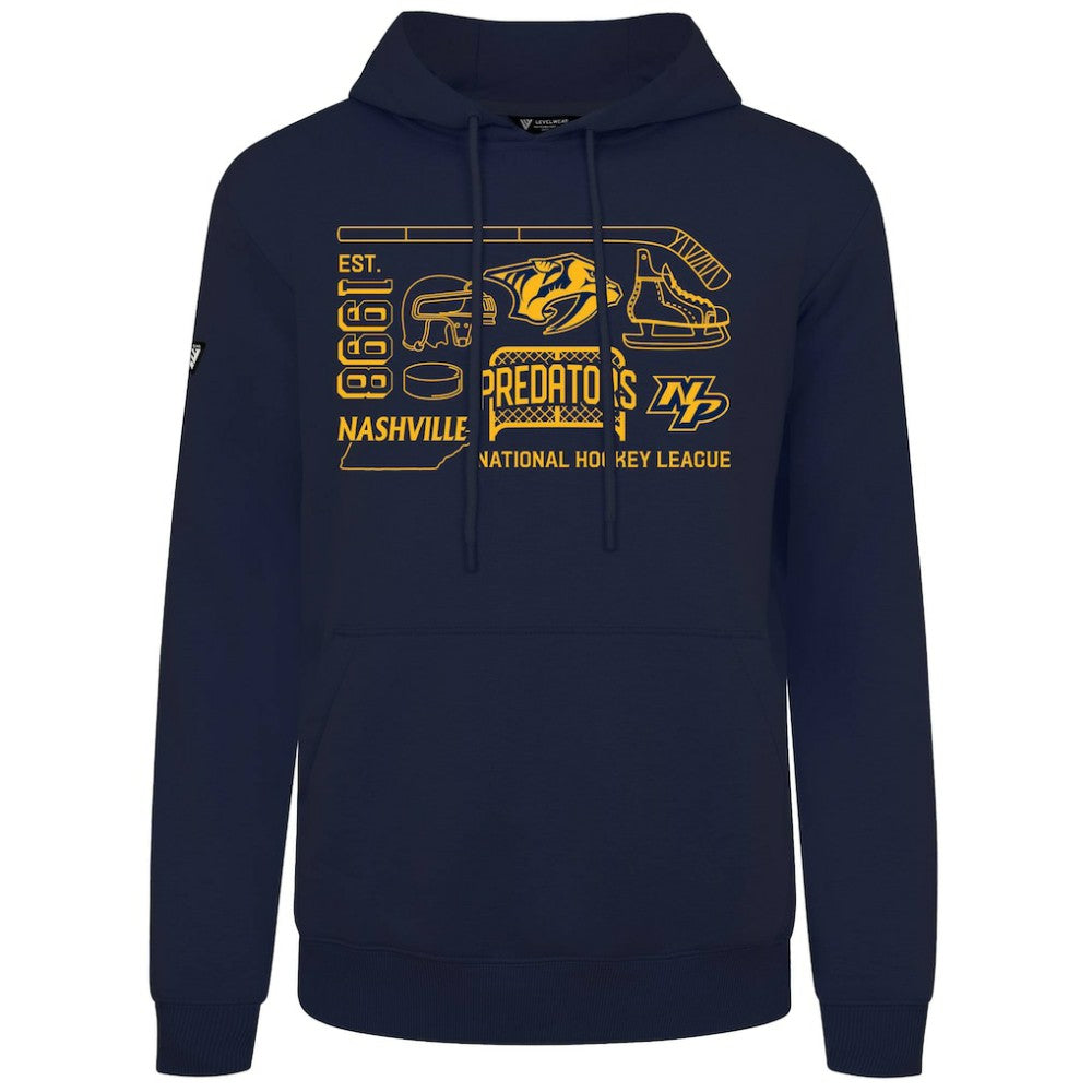 Nashville Predators Levelwear Podium Campaign Pullover Hoodie For Sale